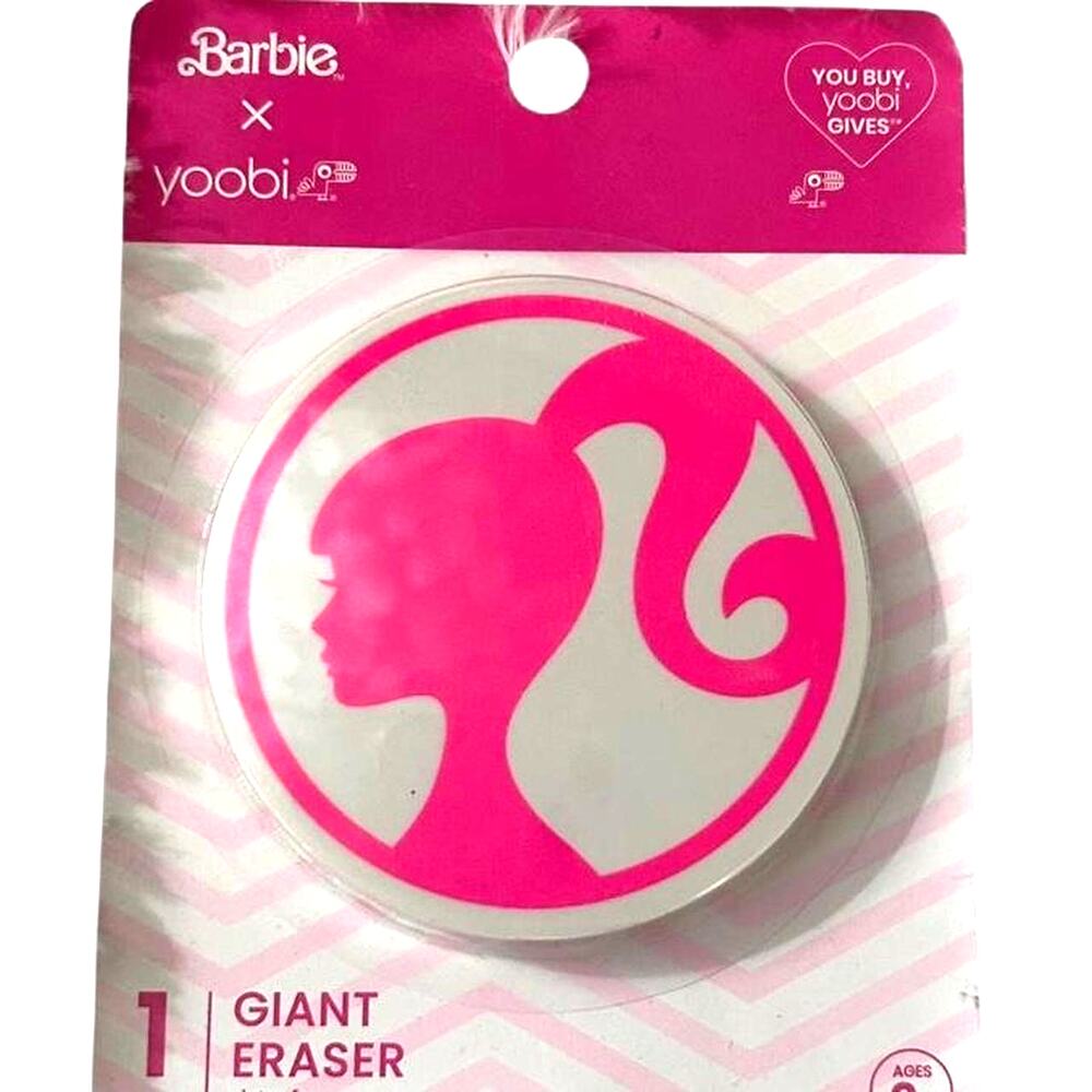 Ginormous Barbie Hot Pink White Eraser Decor Vintage Barbie Silhouette Glamour